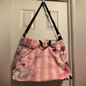 Victoria’s Secret Graffiti Logo Weekender Duffle Tote Bag